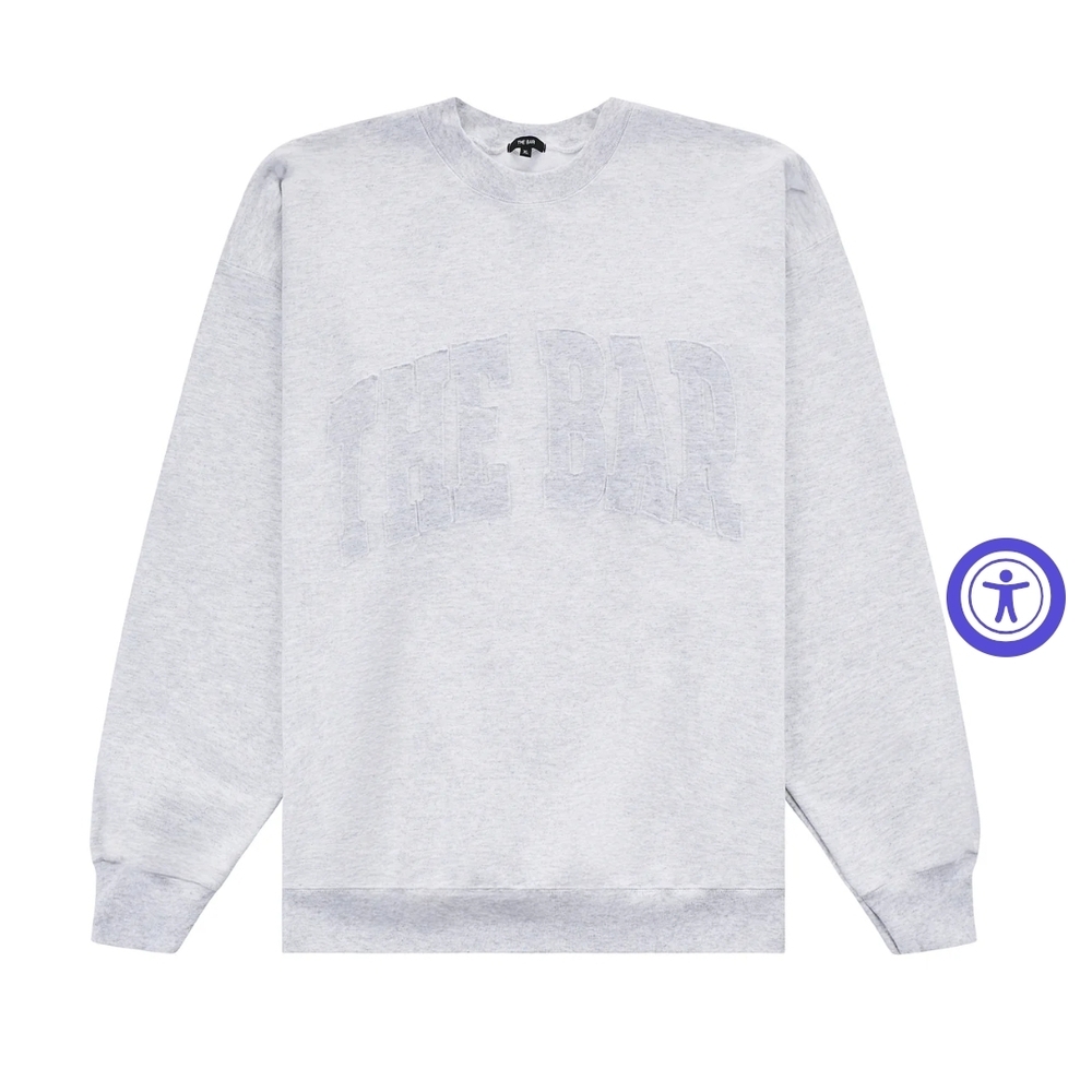 The Bar Light Gray Crewneck Sweater - Picture 8 of 9